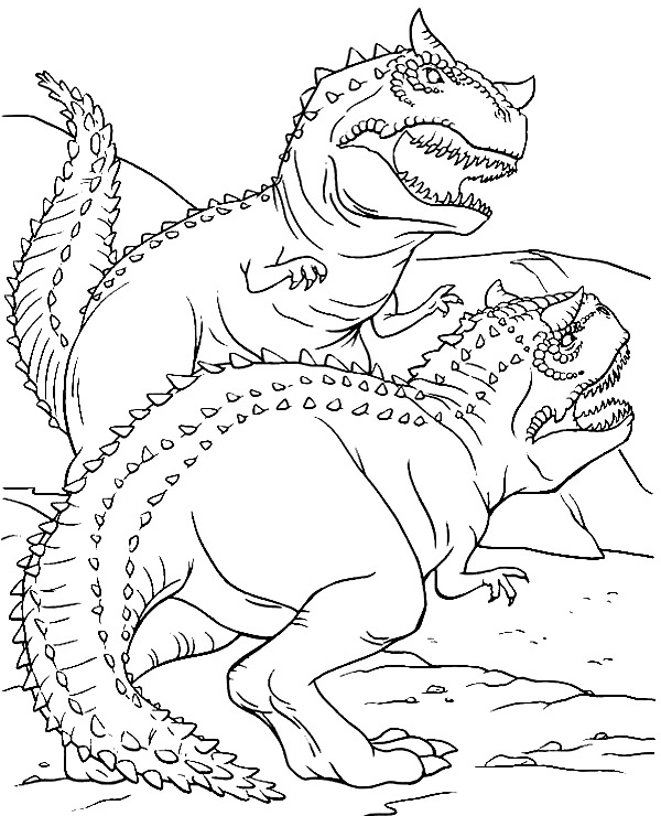 Dinozaury drapieżne kolorowanka tyranozaury
