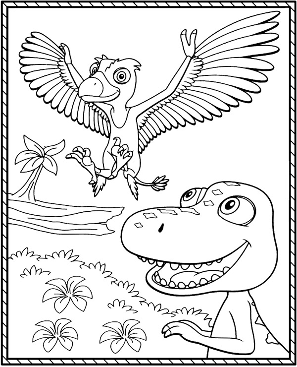 Bajkowa kolorowanka dinozaury