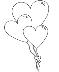 Balony serca kolorowanka miłosna