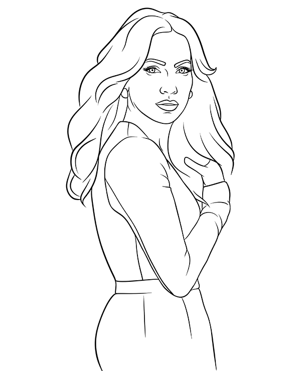 Darmowa kolorowanka z Jennifer Lopez