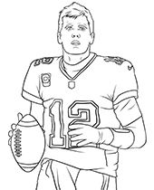 Kolorowanka z Tom Brady NFL