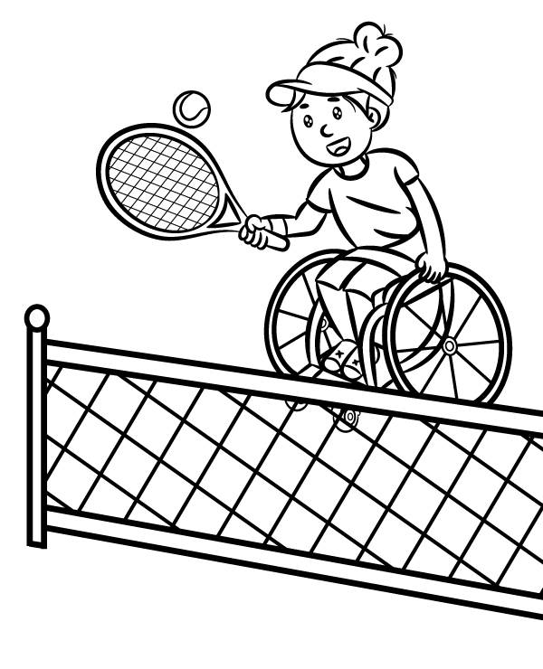 Paraolimpiada kolorowanka tenis