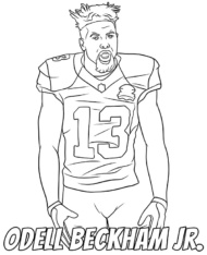 Odell Beckham jr kolorowanka futbolista