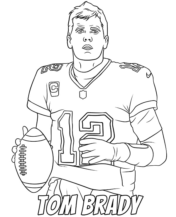 Tom Brady kolorowanka