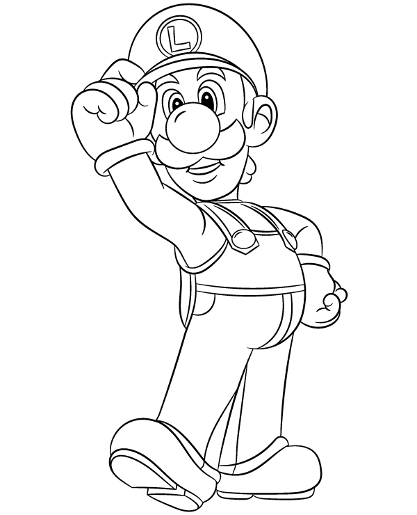 Luigi kolorowanka z gry Mario