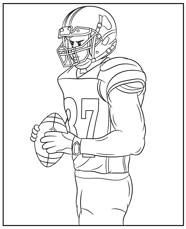 NFL futbolista kolorowanka do druku