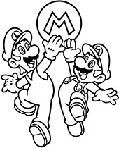 Mario i Luigi kolorowanki z gier