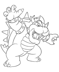 Bowser kolorowanka z gry Mario