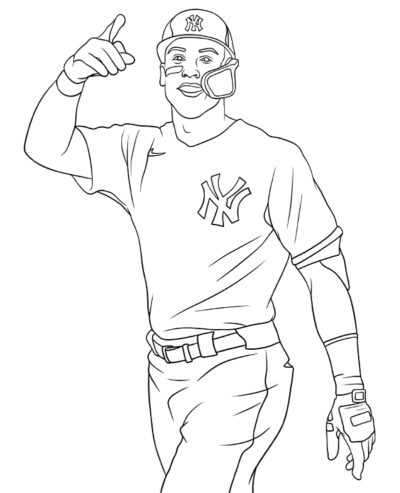 Aaron Judge kolorowanka baseball - E-kolorowanki.eu