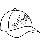 Baseball kolorowanka do druku z czapką z daszkiem
