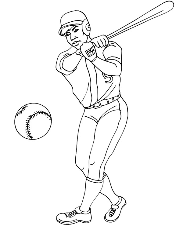 Baseball kolorowanka uderzenie piłki