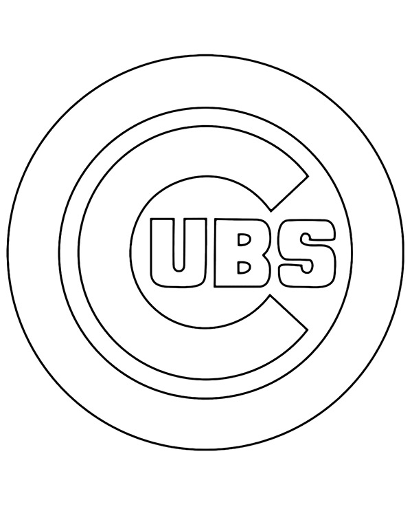Logo Chicago Cubs kolorowanka