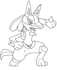 Lucario kolorowanka z serii Pokemon