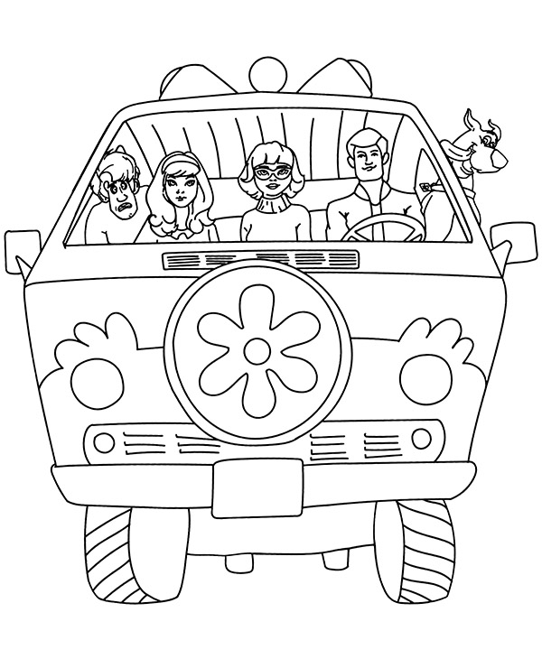 Mystery Machine kolorowanka z bajki Scooby Doo
