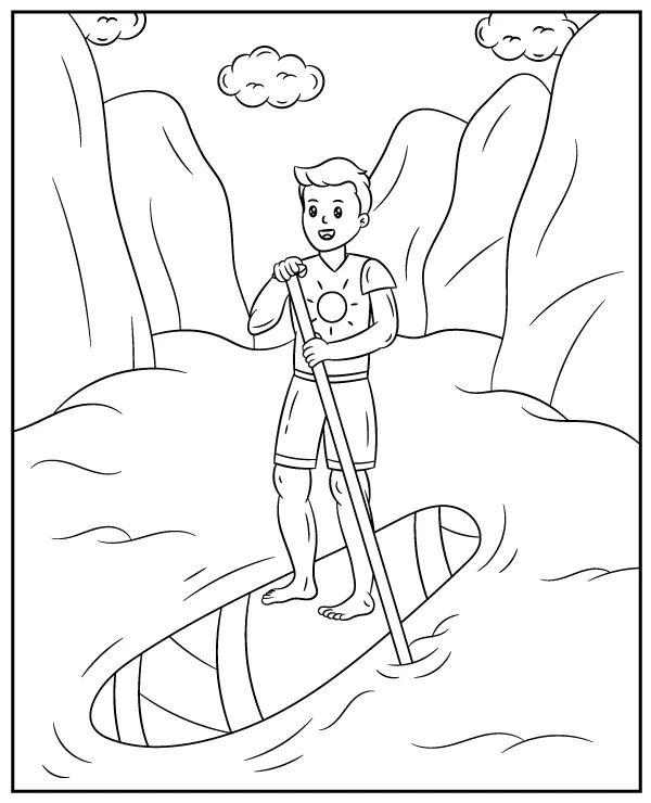 SUP kolorowanki sporty wodne