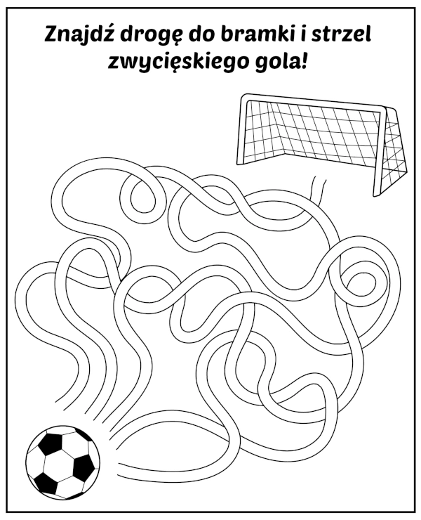 Piłkarski labirynt dla dzieci