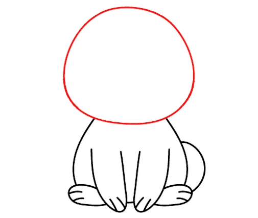 Jak narysować rysunek królika - krok 5 głowa