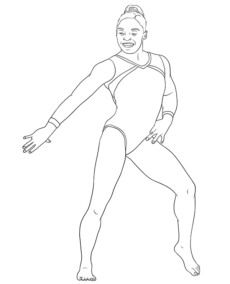 Simone Biles kolorowanka gimnastyczka artystyczna