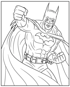 Walczący Batman kolorowanka do druku