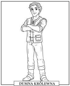 Król Mikołaj kolorowanka do druku z bajki Dumna Królewna