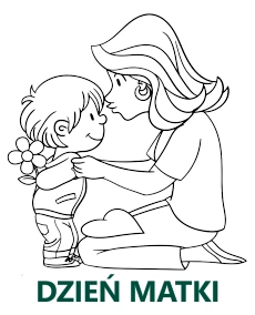 Dzień Matki kategoria kolorowanek do wydruku