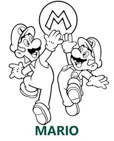 Mario kategoria kolorowanek do druku