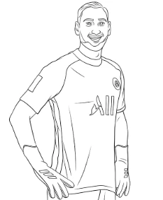 Donnarumma kolorowanka bramkarz PSG