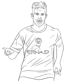 Kevin de Bruyne kolorowanki piłka nożna