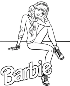 Kolorowanka z Barbie i logo