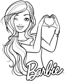 Kolorowanki Barbie dla dziewczynek