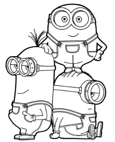 Nowa kolorowanka z trzema Minionkami