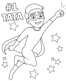 Dzień ojca kolorowanka super tata