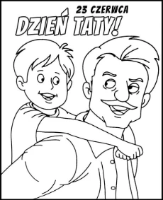 Ojciec i syn kolorowanka do druku