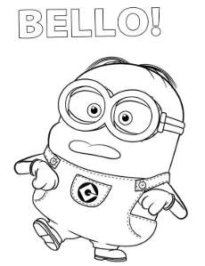Minions kolorowanka bello