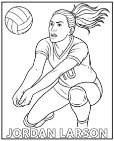 Siatkarka Jordan Larson kolorowanka siatkówka
