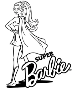 Superbarbie kolorowanka do druku