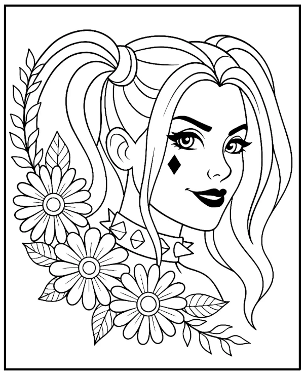 Harley Quinn kolorowanka relaksacyjna antystresowa