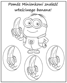 Zagadki dla dzieci - wskaż właściwego banana