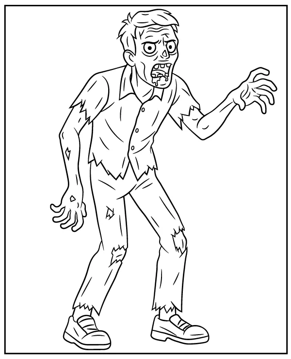 Zombie kolorowanka do druku