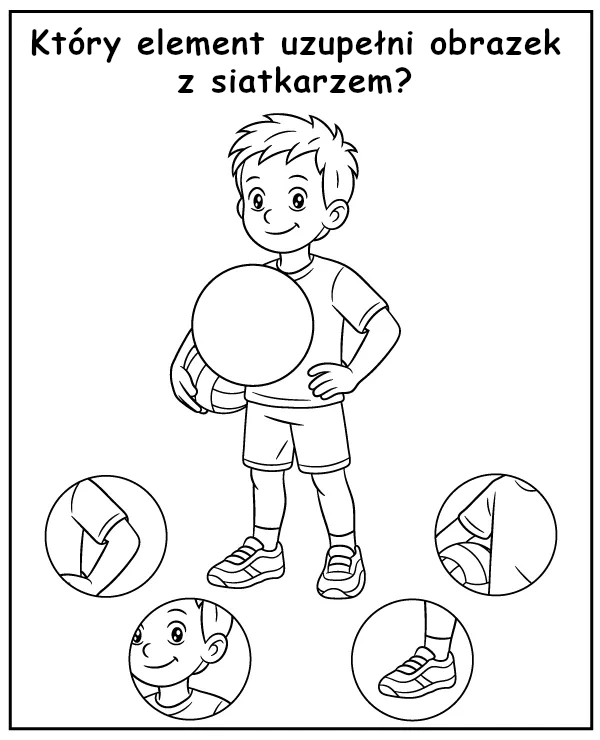Który element uzupełni rysunek siatkarza?