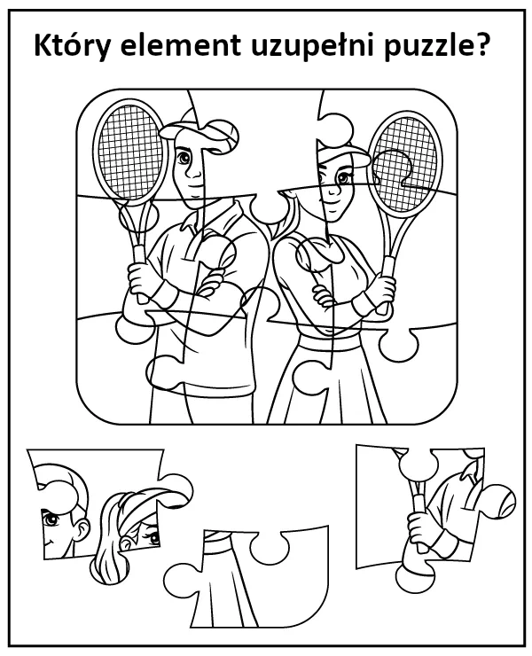 Dopasuj właściwy element tenisowych puzzli