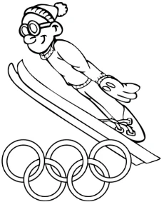 Malowanka ze skoczkiem narciarskim na Olimpiadzie Zimowej