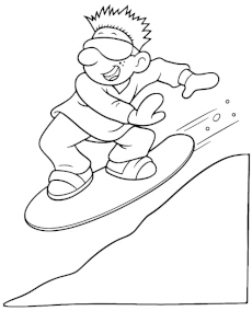 Snowboard kolorowanki dla dzieci