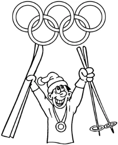 Zimowa Olimpiada kolorowanki dla dzieci