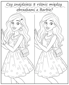 Znajdź 8 różnic na obrazkach z Barbie