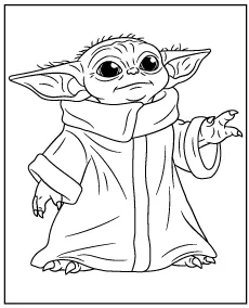 Grogu Baby Yoda kolorowanki Star Wars