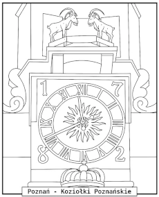 Poznańskie Koziołki Kolorowanka do Druku