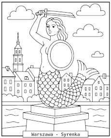 Warszawska Syrenka Kolorowanka