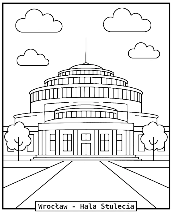 Wrocław Hala Stulecia Kolorowanka