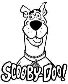 Logo i głowa Scooby-Doo do pokolorowania